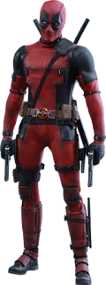 😡 Deadpool deadpool, marvel, superhero, comic book, antihero, weapons, guns telegram sticker