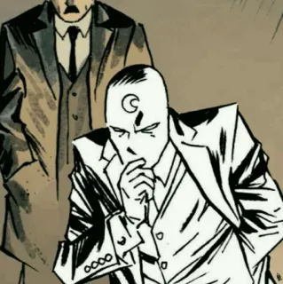🌙 Moon Knight การ์ตูน, ซูเปอร์ฮีโร่, มาร์เวล, ศาลเตี้ย whatsapp sticker
