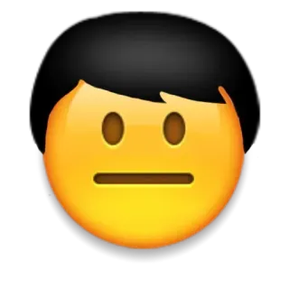 😐 emoji, face, expression, neutral, digital art whatsapp sticker