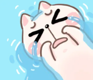 😭 Katze, weinend, traurig, kawaii, süß, Tier, Emotion whatsapp sticker