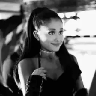 😐 Ariana Grande piosenkarz, gwiazda pop, celebryta, portret, kobieta telegram sticker