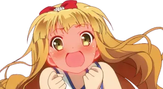 😳 Anime, Dibujos animados, Chica, Linda, Feliz, Animadora telegram sticker