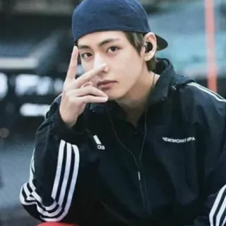 ✌️ người, đàn ông, kpop, v, kim taehyung telegram sticker