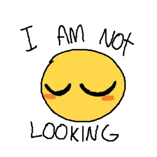 🙈 I AM NOT LOOKING Emoji, Fofo, Expressão, Meme telegram sticker