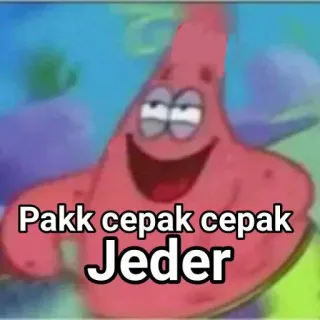✨ Patrick Star Spongebob Squarepants Pakk cepak cepak Jeder cartoon, spongebob, patrick, meme whatsapp sticker