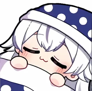 💤 Anime, Cartoon, verschlafen, süß, schlafend, Kawaii, Anime Mädchen telegram sticker