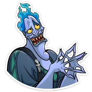 🤪 Hades Hercules disney, villain, cartoon, god, underworld whatsapp sticker