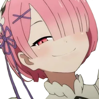 😏 Ram anime, manga, Ram, Re:Zero, cute, maid telegram sticker