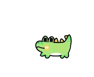 🪲 cocodrilo, lindo, dibujos animados, animal, reptil, pegatina whatsapp sticker