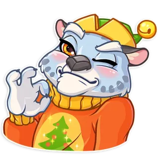 👌 แมว, สัตว์, คริสต์มาส, ฤดูหนาว, วันหยุด, การ์ตูน whatsapp sticker