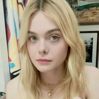 🙂 rubia, retrato, mujer, actriz, cara, joyas telegram sticker