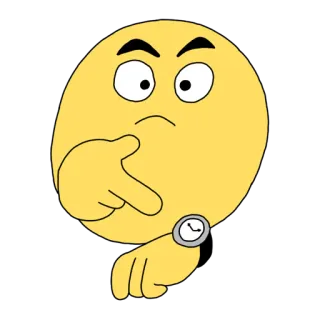⏰ Emoji, Relógio, Tempo, Pergunta, Esperando whatsapp sticker