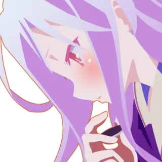 🤔 Shiro No Game No Life Anime, Shiro, No Game No Life, Manga, Dễ thương, Cô gái Anime whatsapp sticker