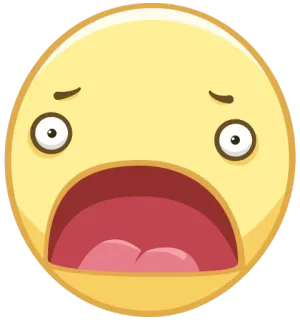 😦 Emoji, Scioccato, Sorpresa, Cartone animato whatsapp sticker