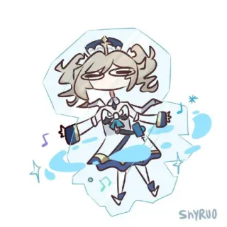 🐾 Barbara Genshin Impact Anime, Genshin Impact, Barbara, Video game, Personagem telegram sticker