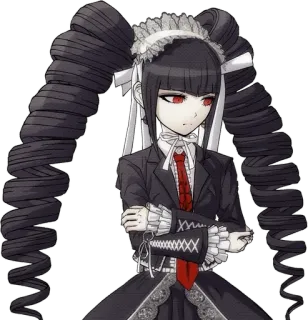 🃏 Celestia Ludenberg Danganronpa Anime, Gótico, Maria Chiquinha, Olhos vermelhos, Celestia Ludenberg, Danganronpa telegram sticker