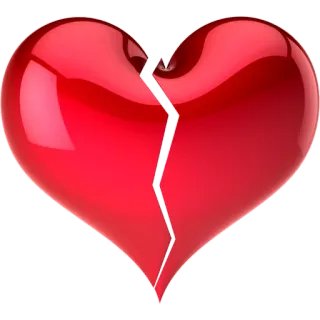 💔 разбитое сердце, грустный, любовь, красный, отношения telegram sticker