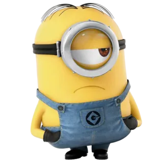 😕 Minion Despicable Me minion, despicable me, cartoon, yellow, funny, character telegram sticker