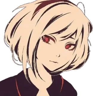 😍 anime, chica, ilustración, dibujos animados, retrato telegram sticker