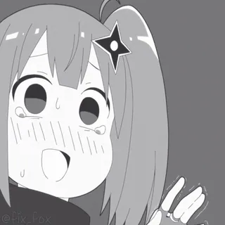 😢 Anime, Słodkie, Kawaii, Dziewczyna, Ninja, Shuriken telegram sticker