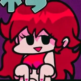 🍬 Girlfriend Friday Night Funkin' dziewczyna, friday night funkin, gra, rude włosy, postać, strzała, muzyka, taniec telegram sticker