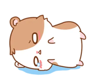 😭 햄스터, 동물, 귀여운, 자는, 만화, 귀여움 telegram sticker