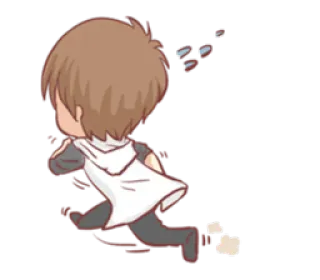 🏃 Chibi, Correndo, Desenho animado, Anime, Mangá, Fofo telegram sticker