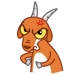 😡 goat, angry, cartoon, animal, illustration telegram sticker