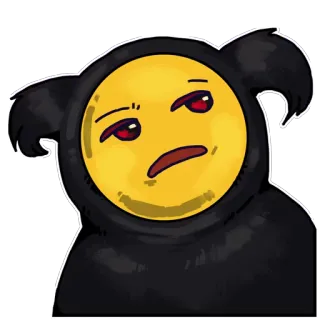😒 Emoji, Engraçado, Desenho animado, Entediado, Cansado, Meme telegram sticker