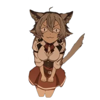 😈 Anime, Cô gái mèo, Kemonomimi, Cô gái, Tai thú, Đuôi telegram sticker