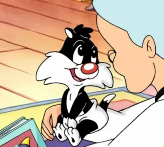 🧃 Sylvester Looney Tunes dessin animé, chat, animal, personnage, Sylvestre, Looney Tunes telegram sticker