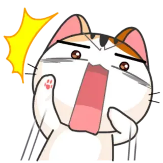 😱 猫, かわいい, ショック, アニメ, 漫画 telegram sticker