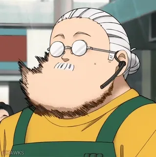 ⭕️ HAWKS anime, character, glasses, middle-aged, man whatsapp sticker