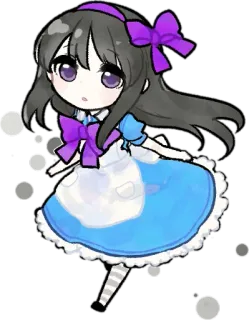 ✨ Alice Alice in Wonderland alice no país das maravilhas, chibi, fofo, desenho animado, anime telegram sticker