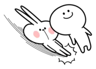 👊 Мультфильм, Кролик, Персонаж, Милый, Зайчик, Животное telegram sticker