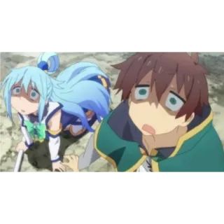 😶 Aqua Konosuba Anime, Konosuba, Aqua, Impactado, Gracioso, Comedia whatsapp sticker