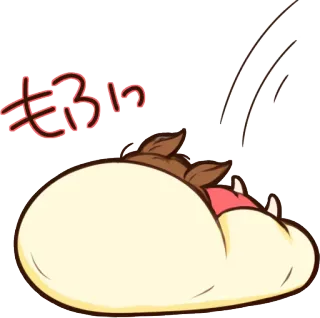 🛏️ もふっ mignon, mofu, kawaii, animal telegram sticker