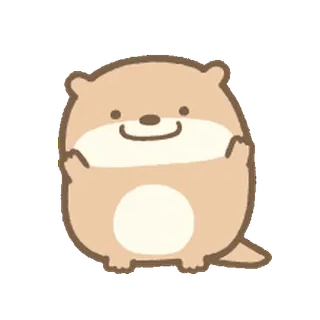 🍐 lontra, animal, fofo, desenho animado, adorável telegram sticker