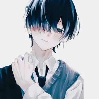😊 anime, boy, illustration, cute, cartoon, character telegram sticker