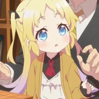 🐱 anime, kind, meisje, schattig, blond whatsapp sticker