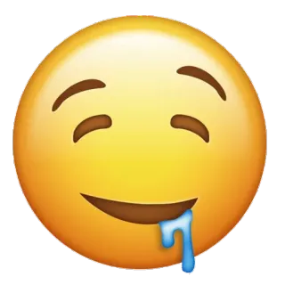 🤤 emoji, drooling, hungry, happy, smiley, face telegram sticker