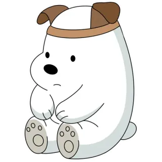 🐶 Ice Bear We Bare Bears мультфильм, медведь, белый медведь, Вся правда о медведях, милый, белый медведь telegram sticker