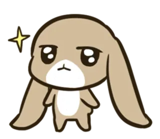 ✨ fofo, coelho, coelhinho, desenho animado, animal, kawaii, adesivo whatsapp sticker