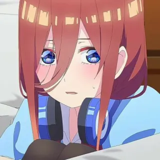 💙 anime, girl, headphones, cute telegram sticker