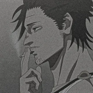 🖇️ Yami Sukehiro Black Clover Аниме, Манга, Сигарета, Курение, Чёрный клевер, Ями Сукэхиро telegram sticker