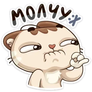 😶 MOLCHUU 고양이, 만화, 동물, 스티커, 표정, 귀여운 telegram sticker