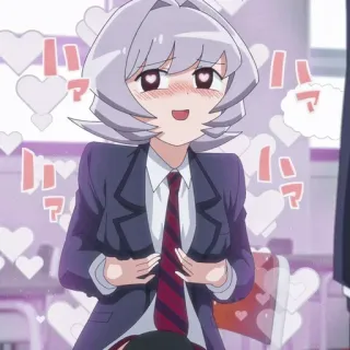 😍 アニメ, カートゥーン, かわいい, 女の子, ハート telegram sticker