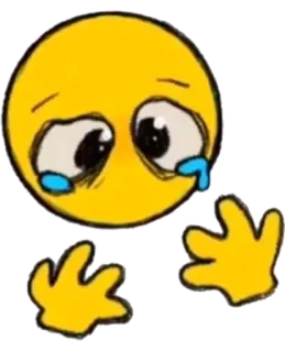 😭 emoji, crying, sad, emotional, cartoon telegram sticker