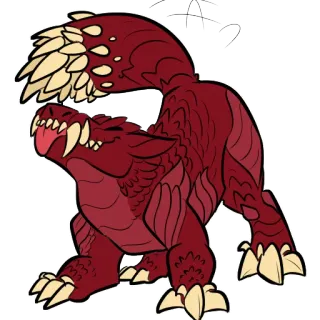 🐕 monster, creature, animal, teeth, fantasy whatsapp sticker