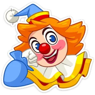 ☺️ Clown, Dessin animé, Personnage, Divertissement, Humour whatsapp sticker